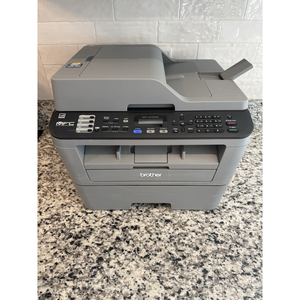 Brother MFC-L2700DW Mono Laser Printer 1.5K Pgs Low Use W/Toner All-In-One Wi-Fi